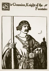 Sir Gawaine, Cavaliere della Fontana, illustrazione da 